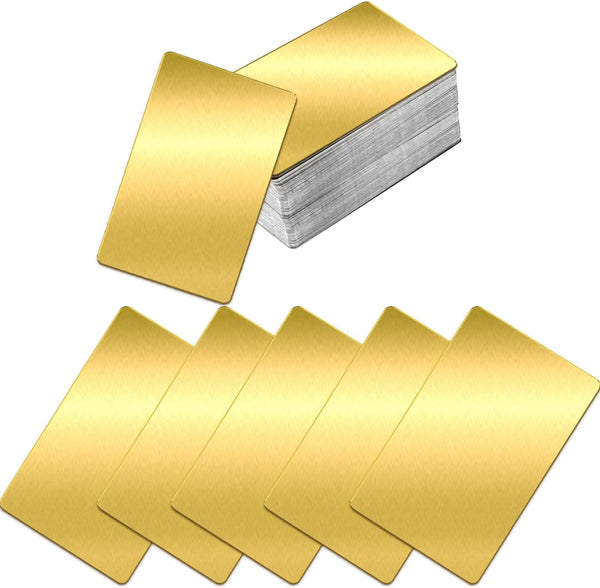 Alu Visitenkarten Gold zur Laserbeschriftung 100er
